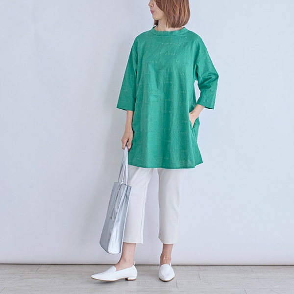総柄刺繍チュニック