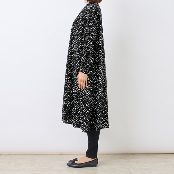 フラワープリント前開きワンピース