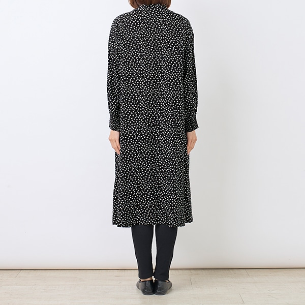 フラワープリント前開きワンピース