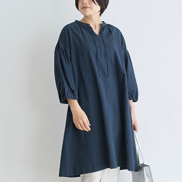 コットンドビーストライプワンピース