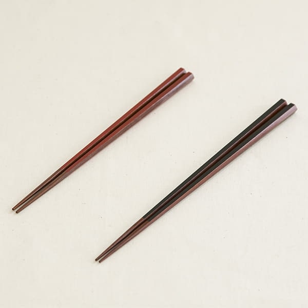 六角箸 赤 21.5cm