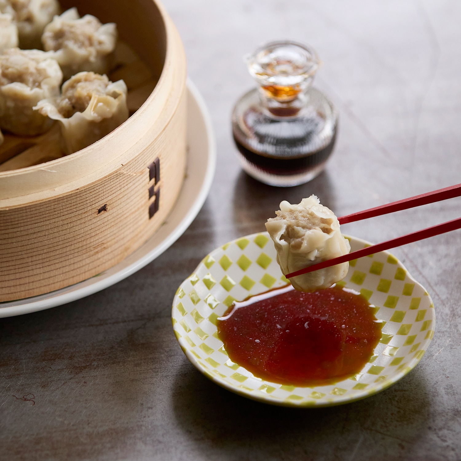 市松小皿 ライムグリーン