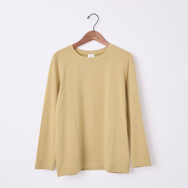 ウォームボーダークルーネックTシャツ