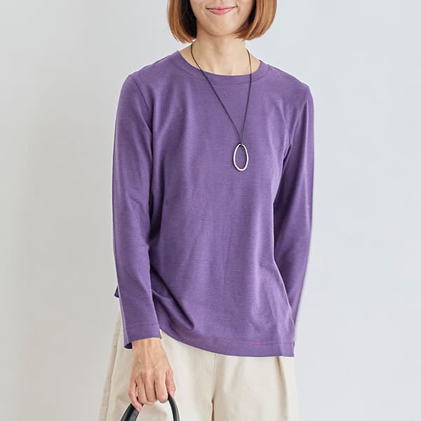 ウォームボーダークルーネックTシャツ