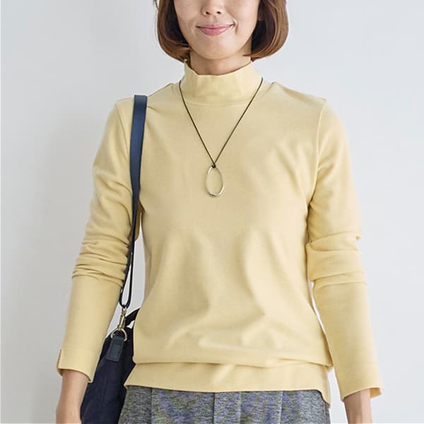 ウォームフライスハイネックTシャツ