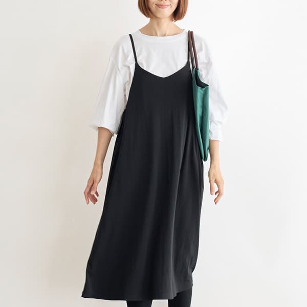 強撚スムースキャミワンピース