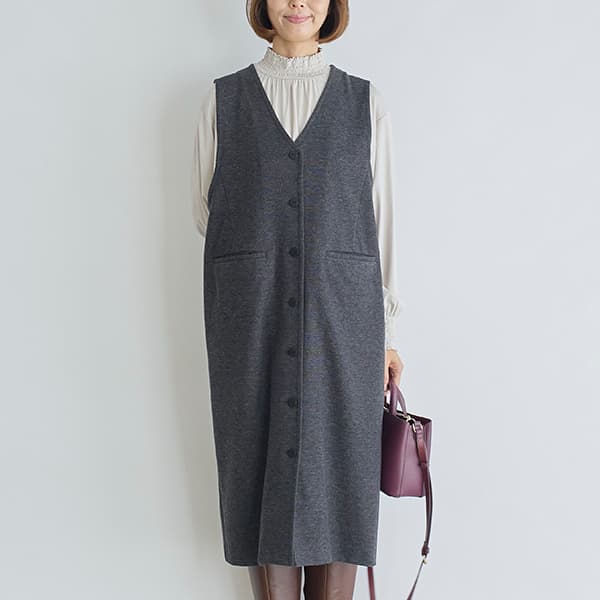 ニットツイードジャンパースカート