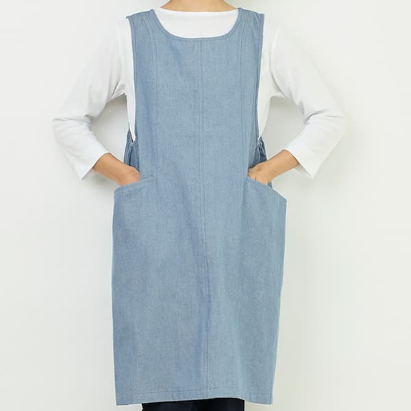 デニムチュニックエプロン