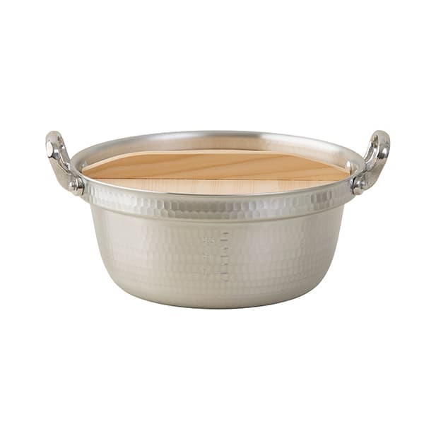 アルミ打ち出し鍋 24cm 木蓋付き