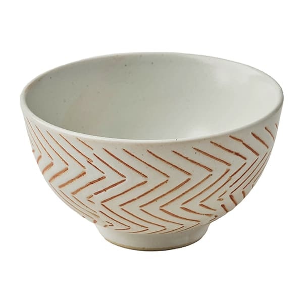 波佐見焼 ヘリンボーン小どんぶり 赤