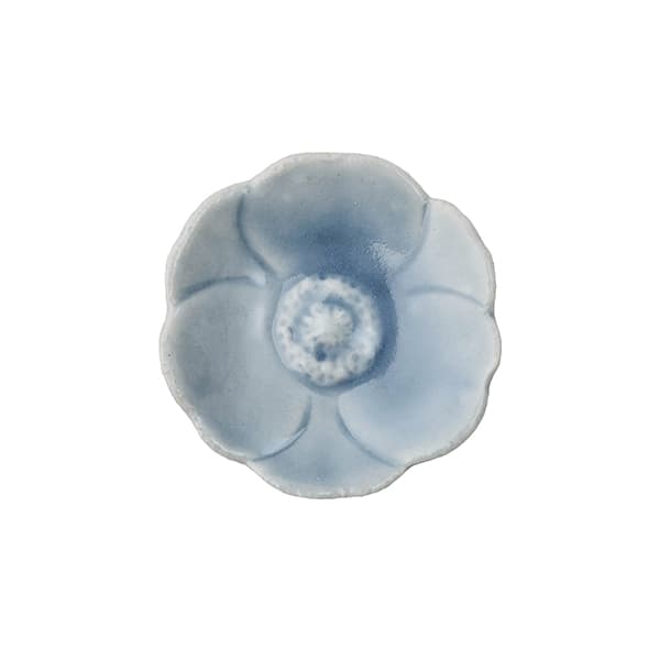 信楽焼 つばき箸置き 青