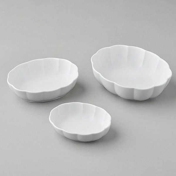 輪花オーバルボウル セット