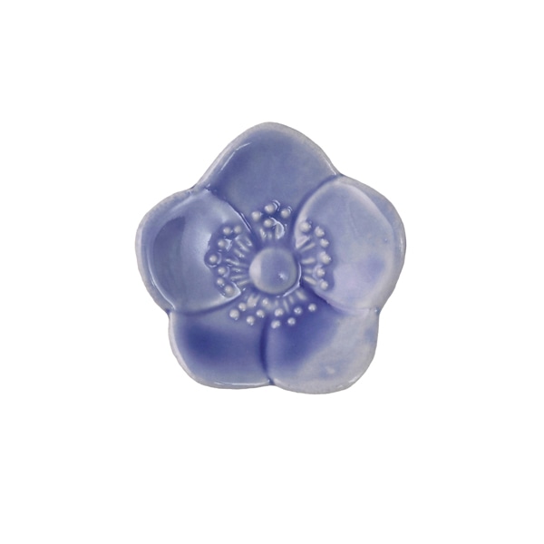 信楽焼 フラワー箸置き ネイビー