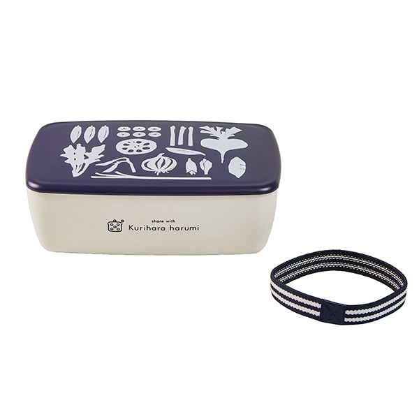 汁漏れしにくい一段弁当箱 ネイビー