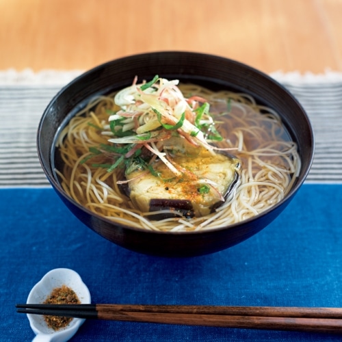 なすの揚げ浸しそうめん