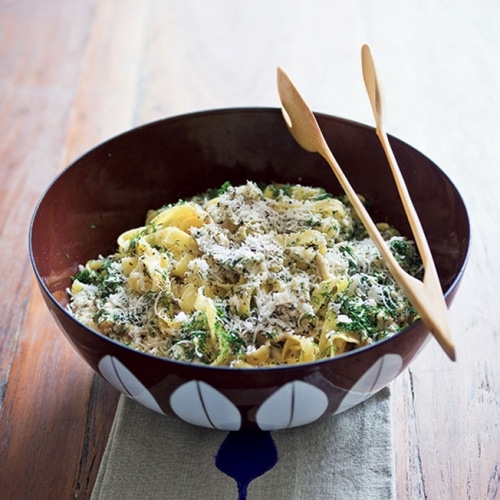 焼きなすのクリームパスタ