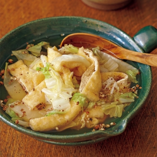 白菜とお揚げのさっと煮