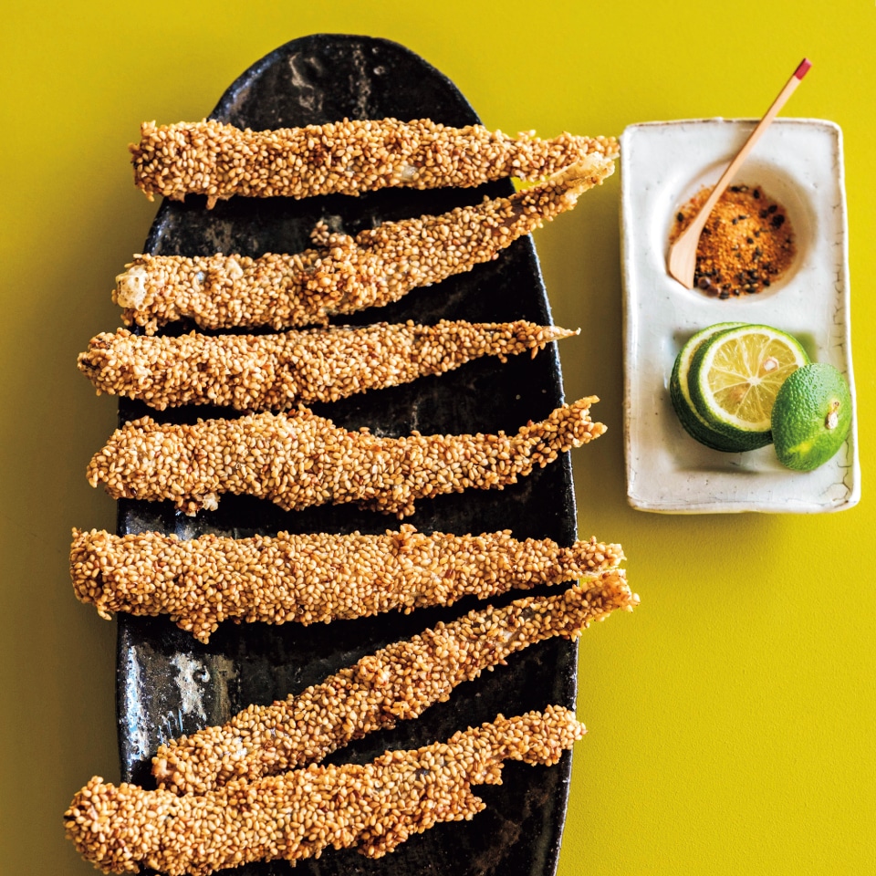 ししゃものごま揚げ