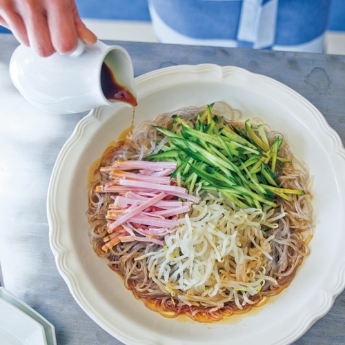 もやしの春雨冷麺