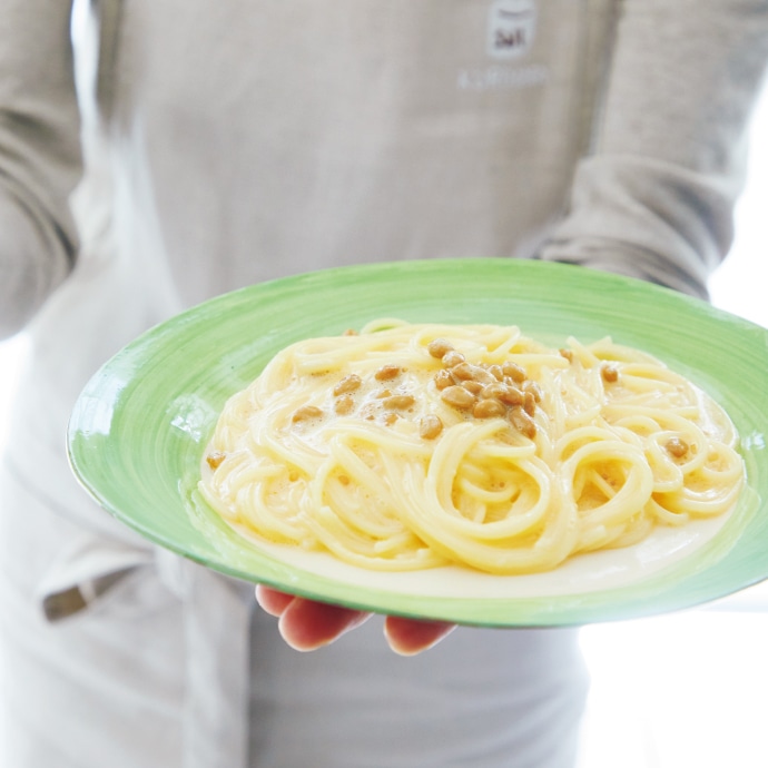 納豆カルボナーラ