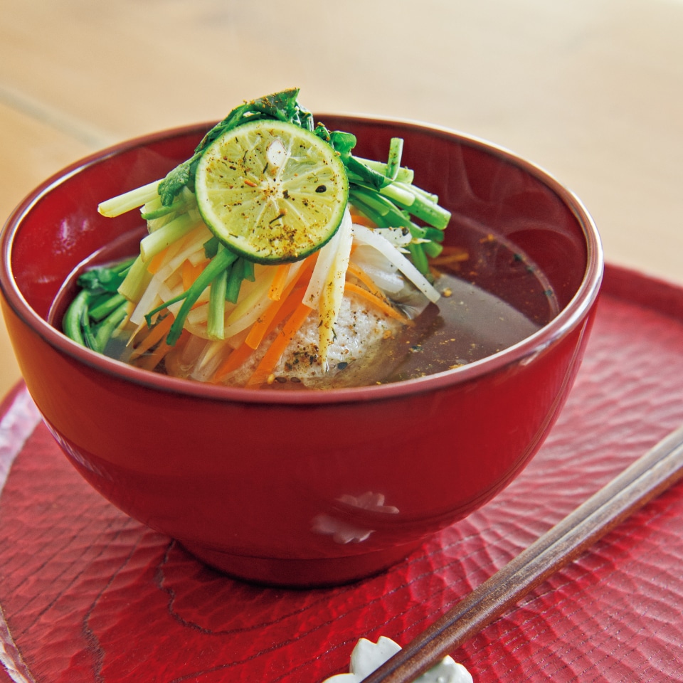 鶏だんごの春野菜椀