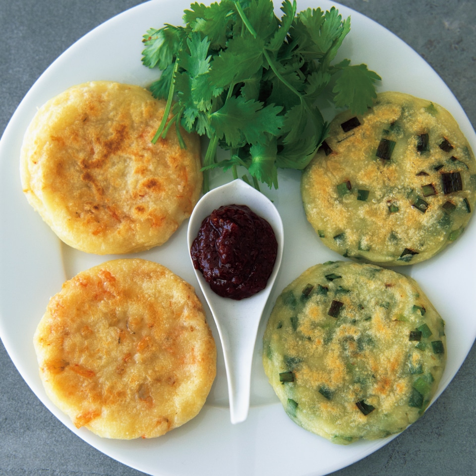 白玉にらもち・干しエビもち