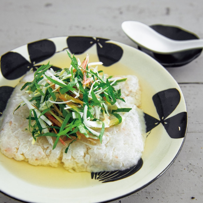 白身魚のたたき 甘酢がけ