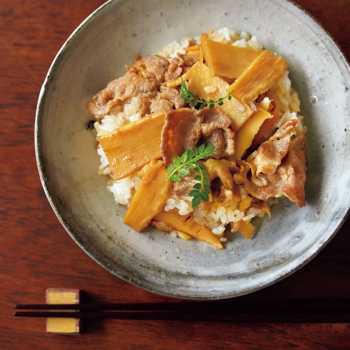 豚肉とたけのこの混ぜごはん