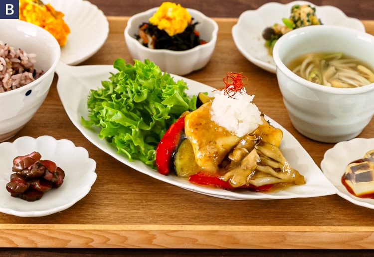 白身魚と秋野菜のおろしあん