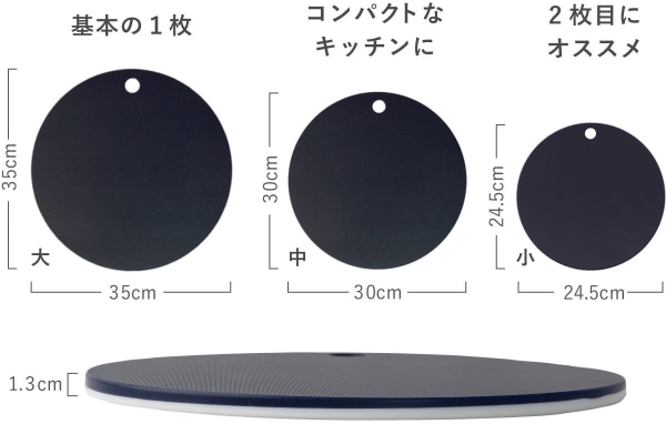 丸まな板(中)ネイビー