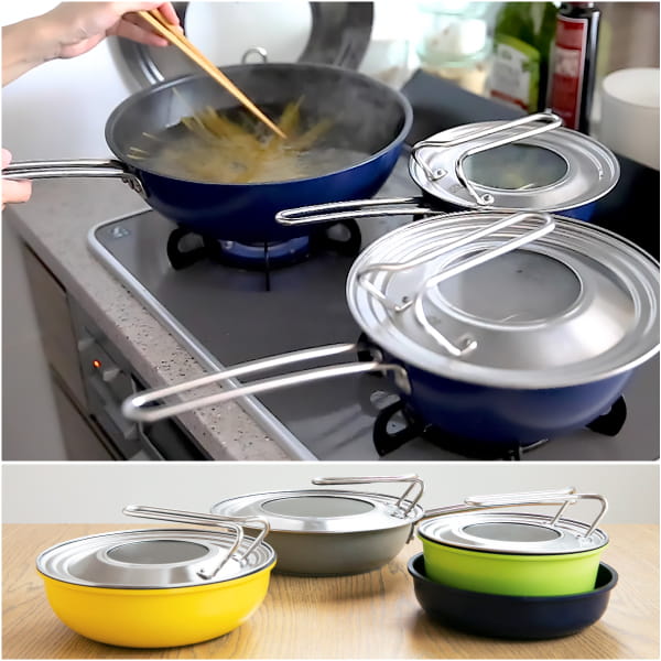 ステンレスフライパンカバー