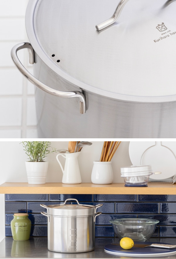 ハーフストレーナー付 パスタポット