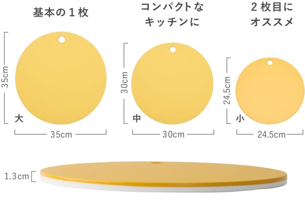 丸まな板(中)マスタード